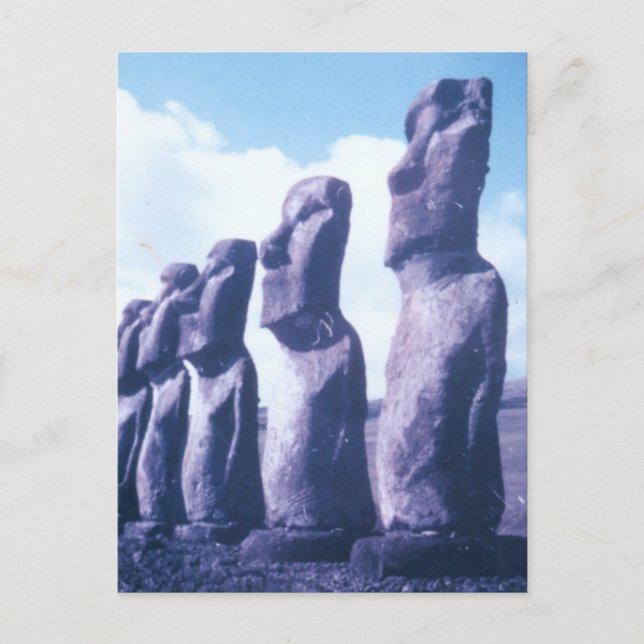 Carte Postale Statues de l'île de Pâques (Devant)