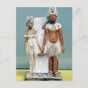 Carte Postale Statuette d'Amenophis IV et Nefertiti