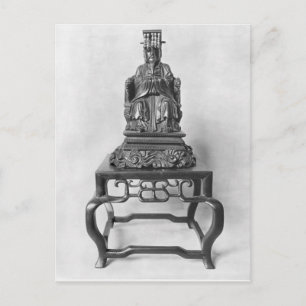 Carte Postale Statuette de Confucius comme Mandarin, Qing