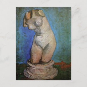 Carte Postale Statuette en plâtre Torse féminin de Vincent van G