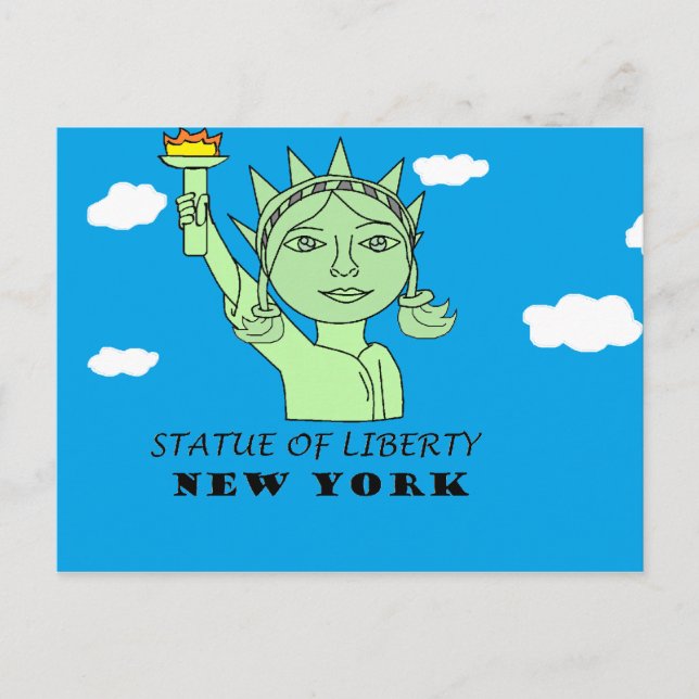 CARTE POSTALE STATUT DE LIBERTÉ (Devant)