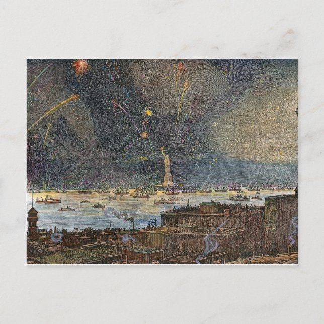 CARTE POSTALE STATUT DE LIBERTÉ, 1886 (Devant)