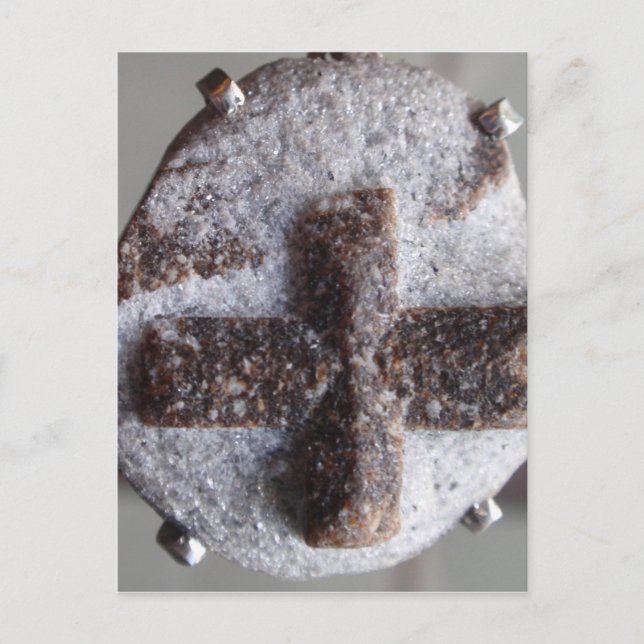 Carte Postale Staurolite, intersection cristal parfaite (Devant)