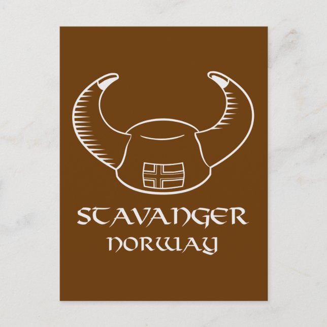 Carte Postale Stavanger Norvège Viking Casquette (Devant)