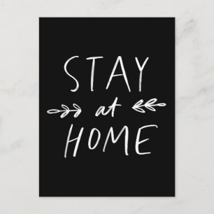 Carte Postale Stay home   Main Drawn
