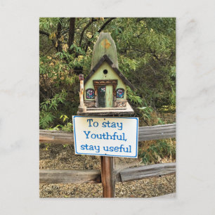 Carte Postale Stay Youthful, Stay Useful, Funny Sign