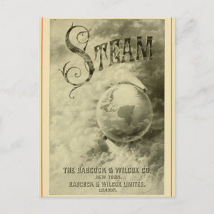 Carte Postale Steam Dirige Le Monde 1904