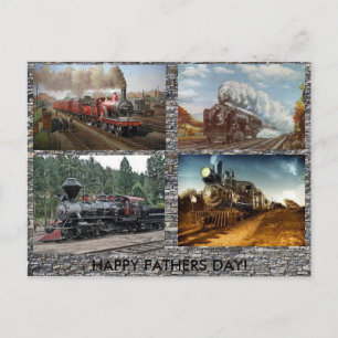 Carte Postale Steam Engines Fathers day card
