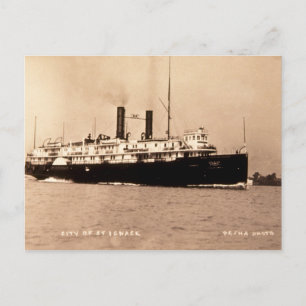 Carte Postale Steamer City of St. Ignace Ligne D&C - Louis Pesha