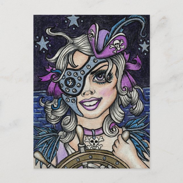 Carte Postale Steamface #10 Steampunk Pirate (Devant)