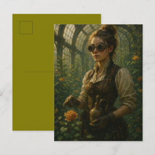 Carte Postale Steampunk Art de jardinier victorien