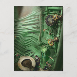 Carte Postale Steampunk - Naval - Plomberie - La tête