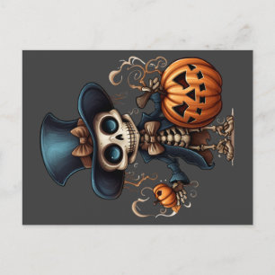 Carte postale Steampunk Skeleton