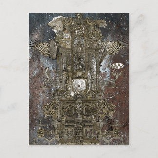 Carte Postale Steampunk Transport spatial