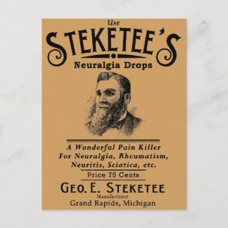 Carte Postale Steketee's Neuralgia Drops Grand Rapids, MI