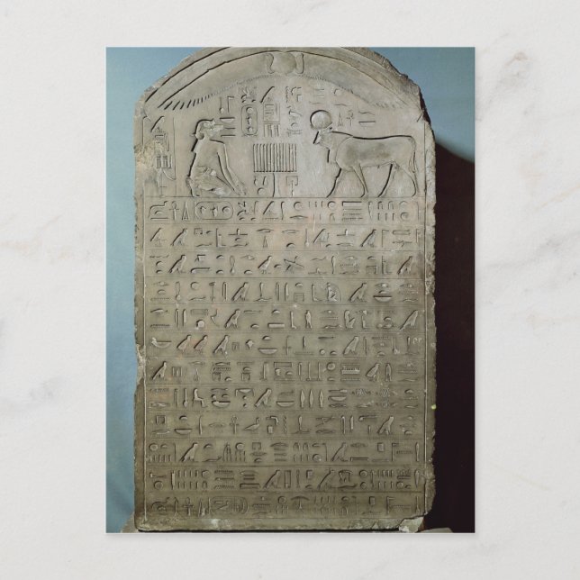 Carte Postale Stela commémorant l'enterrement de l'Apis (Devant)