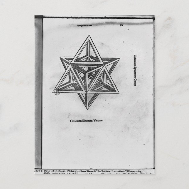 Carte Postale Stella octangula, de 'De Divina Proportione' (Devant)