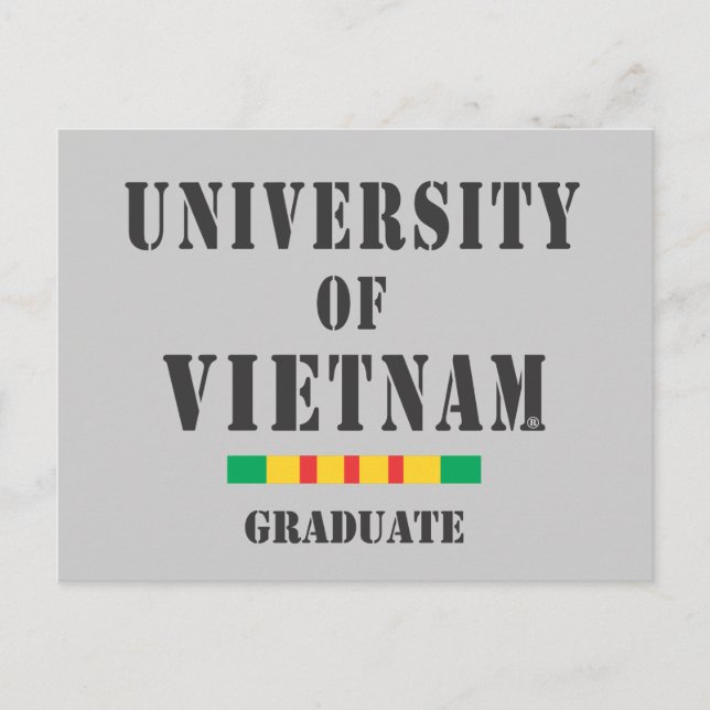 carte postale stencilée diplômé du Vietnam (Devant)