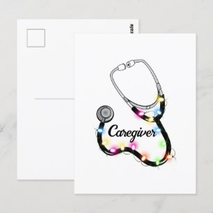 Carte Postale Stethoscope Avec Lumières De Noël Joyeux Noël Infi