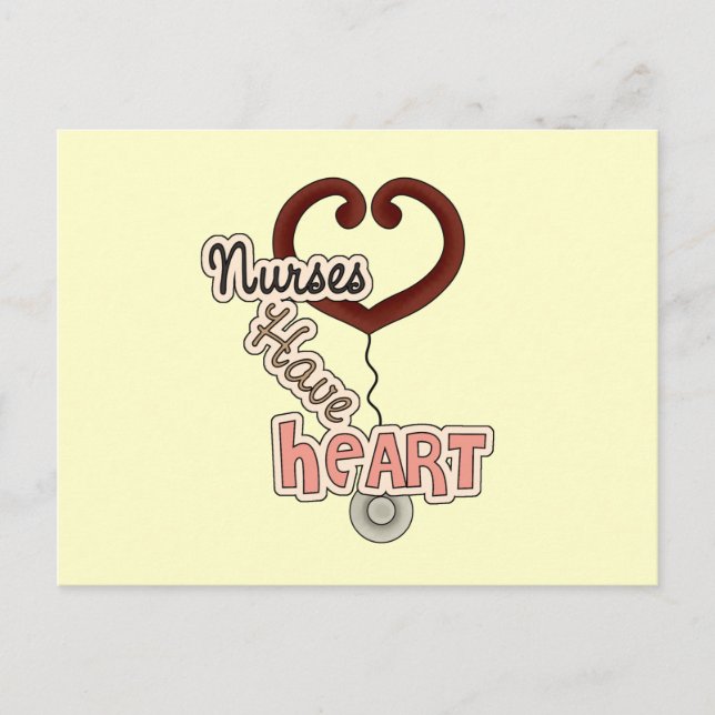 Carte Postale Stethoscope Les infirmières ont des T-shirts cardi (Devant)
