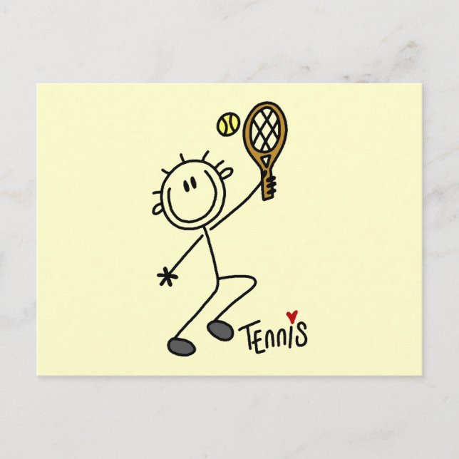 Carte Postale Stick de base Tennis Tshirts et cadeaux (Devant)