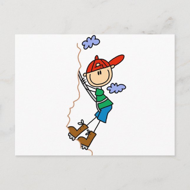 Carte Postale Stick Figure Mountain Escalade Tshirts et cadeaux (Devant)