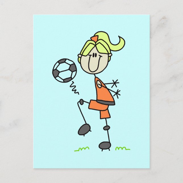 Carte Postale Stick Figure Soccer Tshirts et cadeaux (Devant)