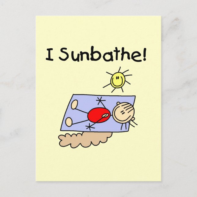 Carte Postale Stick Figure Sunbather Tshirts et cadeaux (Devant)