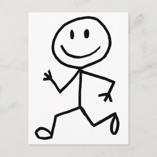 Carte Postale Stickman Runner