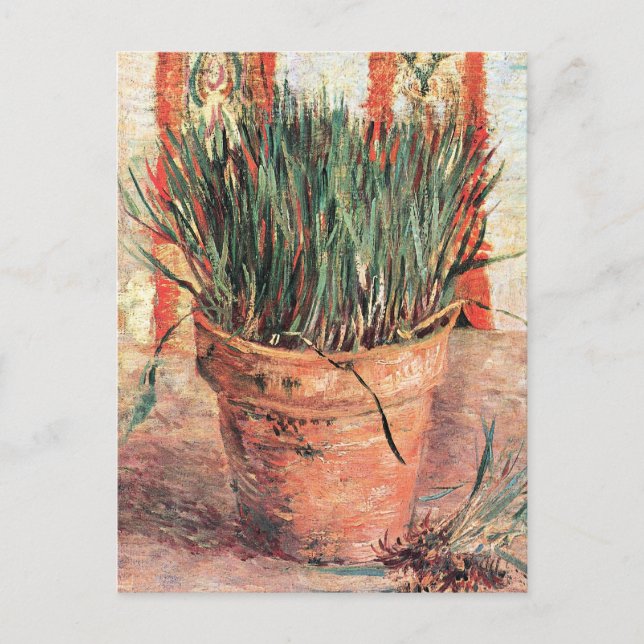 Carte Postale Still Life Flowerpot w Chives par Vincent van Gogh (Devant)