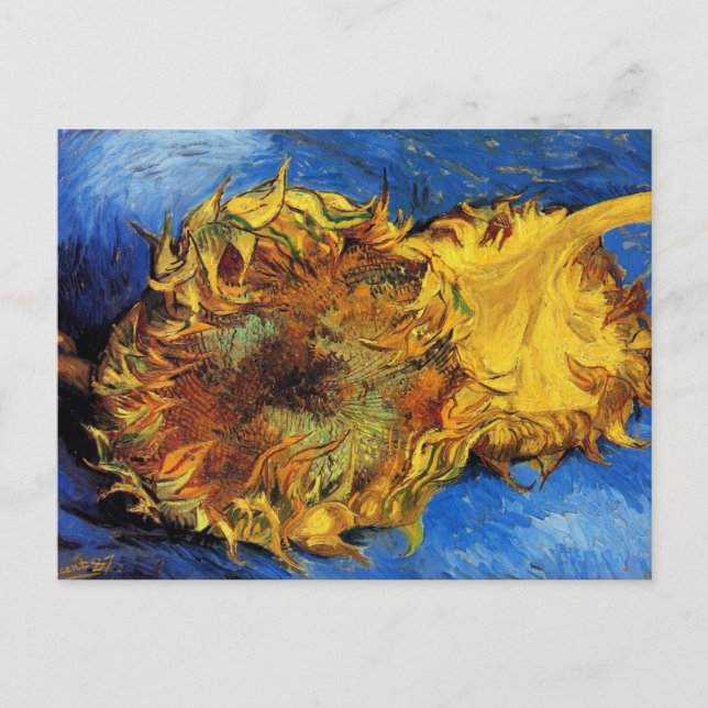 Carte Postale Still Life Two Cut Sunflowers par Vincent van Gogh (Devant)