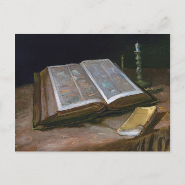 Carte Postale Still Life with Bible de Vincent Van Gogh (1885) (Devant)