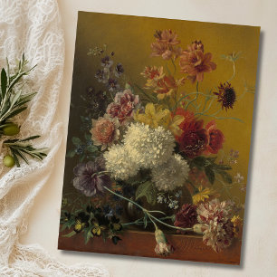 Carte Postale Stilleven a rencontré Bloemen - Elégant floral Vin