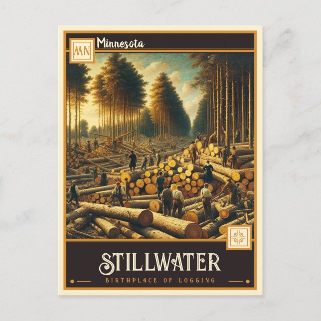 Carte Postale Stillwater, Minnesota | VINTAGE (Devant)