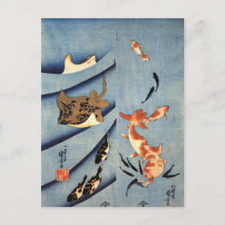 Carte Postale Stingray par Utagawa Kuniyoshi