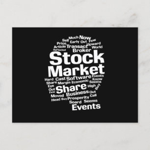 Carte Postale Stock Marché monétaire Investisseur Cadeau