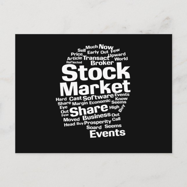 Carte Postale Stock Marché monétaire Investisseur Cadeau (Devant)