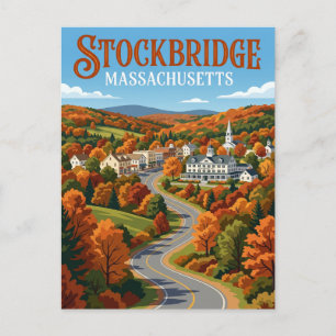 Carte Postale Stockbridge États-Unis