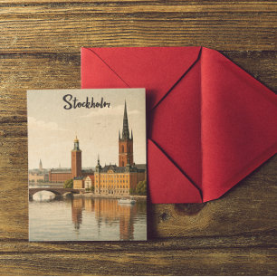 Carte Postale Stockholm Suède Art de ville contemporain