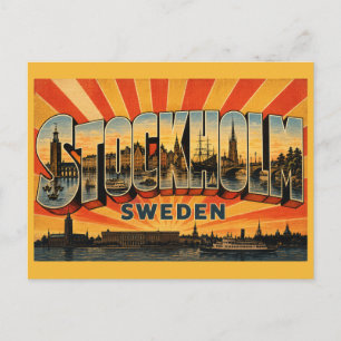 Carte Postale Stockholm Suède Capitale Archipel