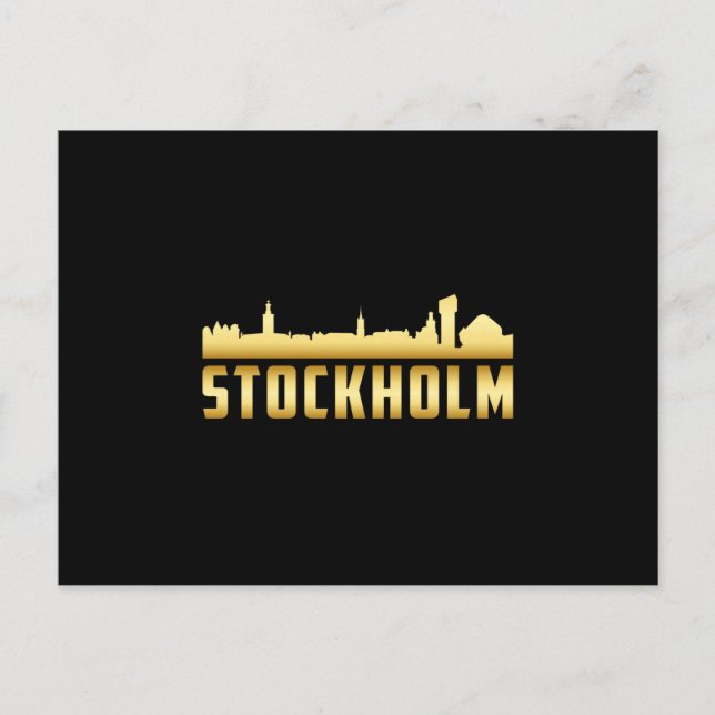 Carte Postale Stockholm Suède City Skyline Ville Ville Cadeau am (Devant)