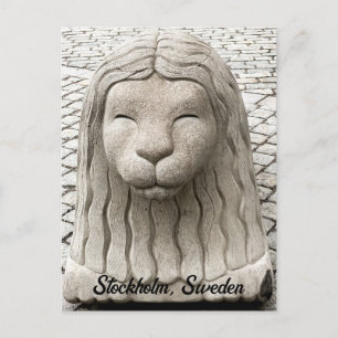 Carte Postale Stockholm Suède Lion de pierre Vieille ville Perso