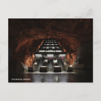 Carte Postale Stockholm Underground I avec nom de ville
