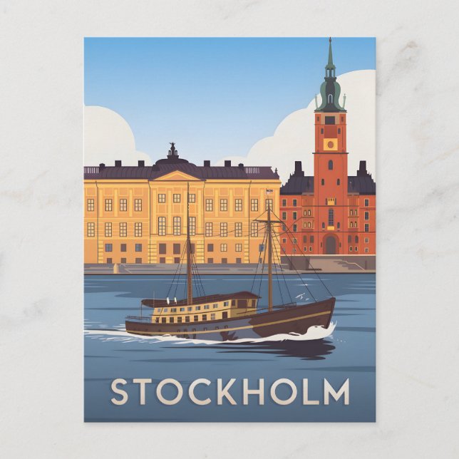 Carte Postale Stockholm vintage (Devant)