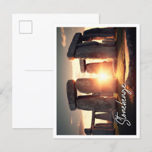Carte Postale Stonehenge Angleterre avec coucher de soleil