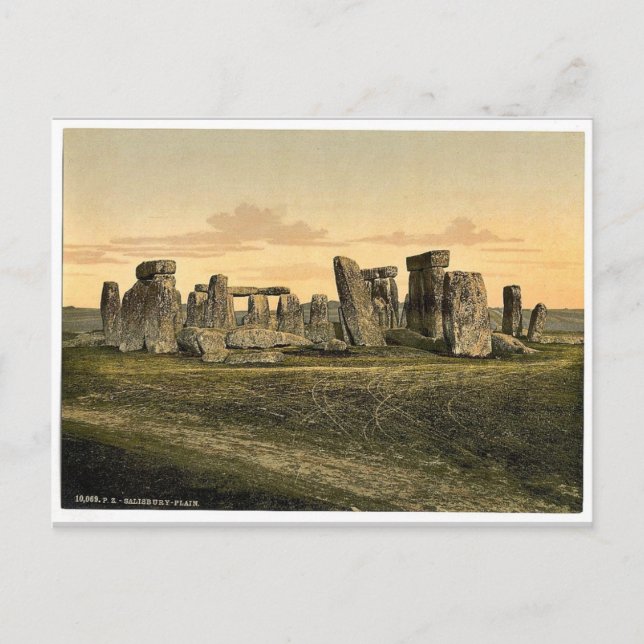 Carte Postale Stonehenge, Salisbury, Angleterre Photochrom rare (Devant)