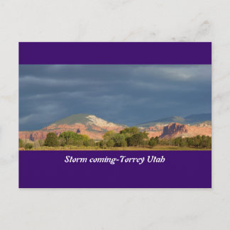 Carte Postale Storm Coming-Torrey Utah