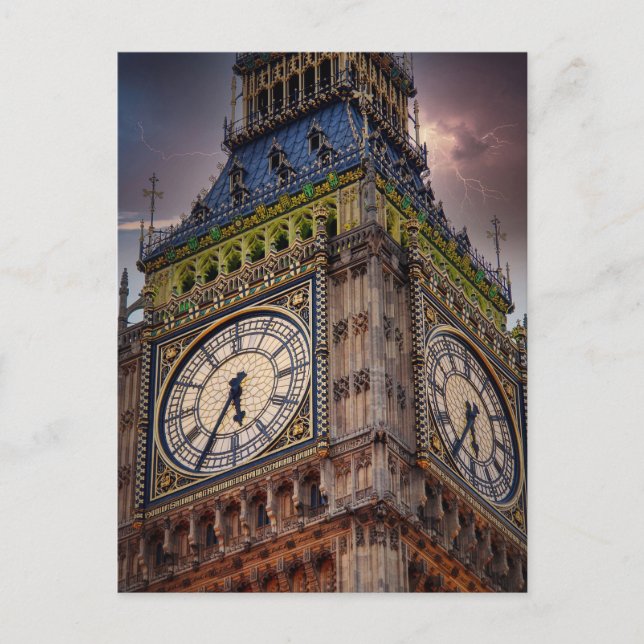 Carte Postale Stormlight sur Big Ben – Londres (Devant)