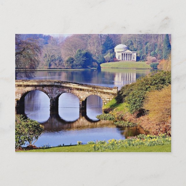 Carte Postale Stourhead Garden, fleurs du Wiltshire (Devant)