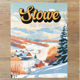 Carte Postale Stowe Vermont Vintage hiver